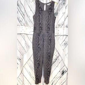 12 Thompson Sleeveless Jumpsuit Python L